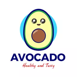 Cute Character Avocado Symbolizing Healthy Eating Logo Template