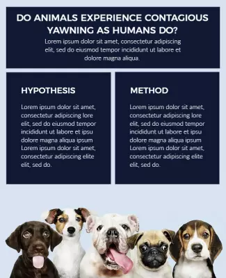 Cute Dog Portraits for Animal Research Study Poster Template