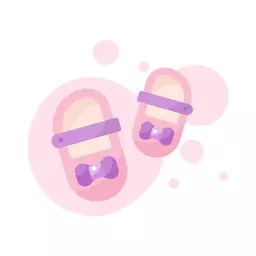 Cute Pink Baby Shoes with Bows for Newborns Logo Template