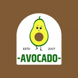 Cute Smiling Avocado Icon with Green and Brown Color Logo Template