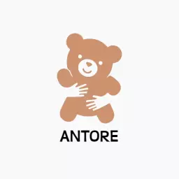 Cute Soft Brown Teddy Bear Representing Toy Shop Logo Template