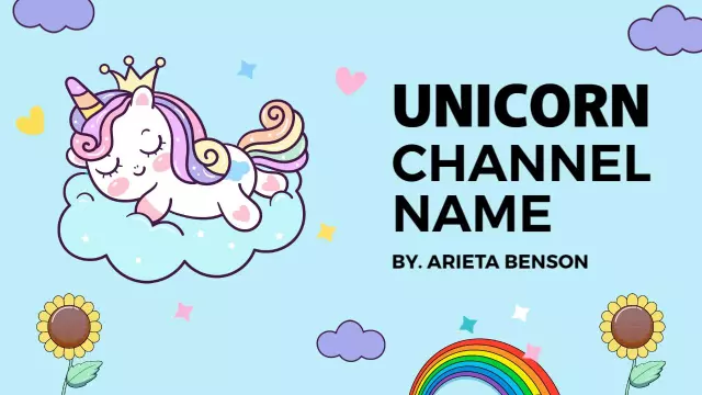 Cute Unicorn Dream World Trending YouTube Thumbnail Template