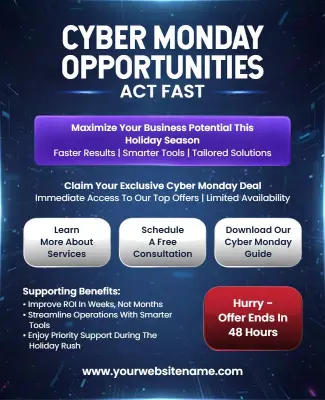 Cyber Monday Business Opportunities Flyer Template