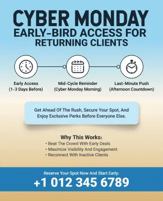 Cyber Monday Early-Bird Access Promotion Flyer Template