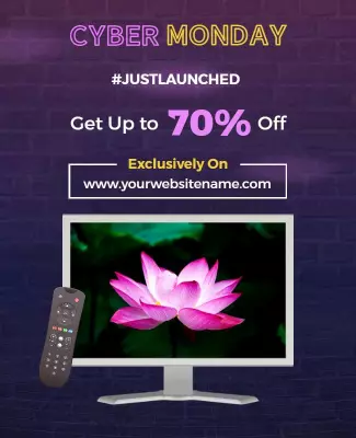 Cyber Monday Electronics Discount Flyer Template