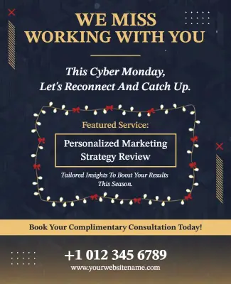 Cyber Monday Marketing Consultation Flyer Template
