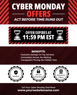 Cyber Monday Special Offers Flyer Template