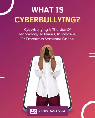 Cyberbullying Awareness Campaign Flyer Template