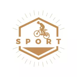 Cycle Enthusiast Riding Bicycle in Sport Logo Template