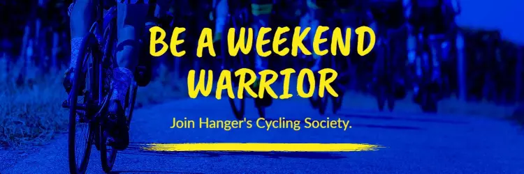 Cycling Adventure in Bold Blue for Exciting Event Banner Template