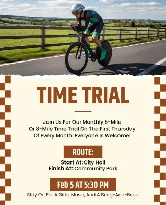 Cycling Time Trial Event Flyer Template