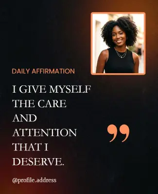 Daily Affirmation Motivational Poster Template