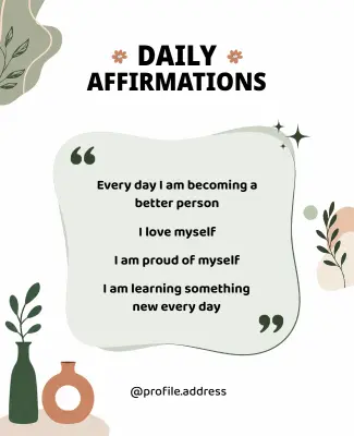 Daily Affirmations Inspirational Poster Template