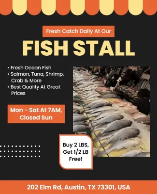 Daily Fish Stall Special Offer Flyer Template