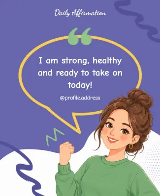 Daily Positive Affirmation Quote Poster Template