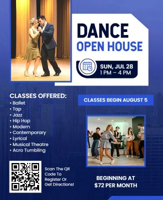 Dance Open House Event Flyer Template