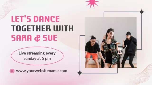 Dance Party Live Stream Fitness Trending YouTube Thumbnail Template