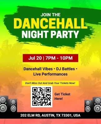 Dancehall Night Party Event Flyer Template