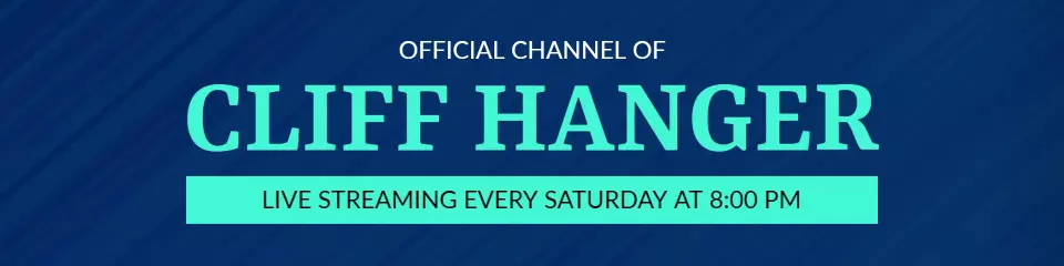 Dark Blue Background with Streaming Details for Twitch Banner Template