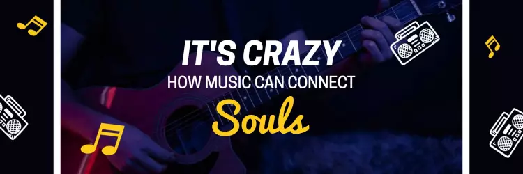 Dark Musical Theme with Acoustic Guitar and Notes Twitter Banner Template