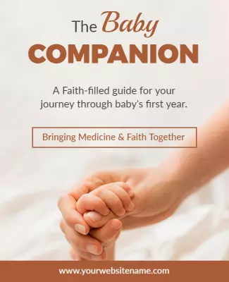 Dark Peach Terra Cotta Baby Flyer Template