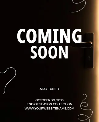 Dark Themed Coming Soon Announcement Poster Template