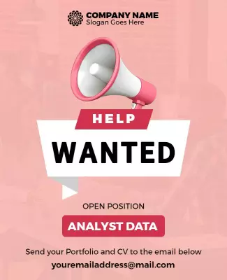 Data Analyst Job Opening Flyer Template