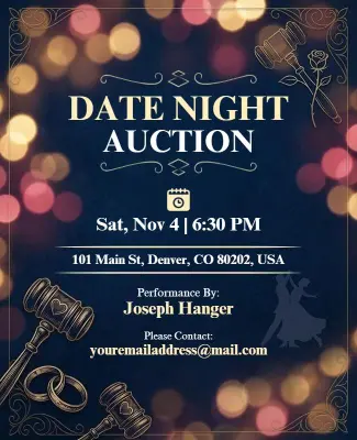 Date Night Auction Flyer Template