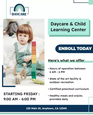 Daycare and Child Learning Center Flyer Template