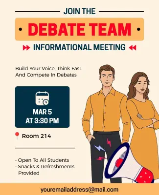 Debate Team Informational Meeting Flyer Template