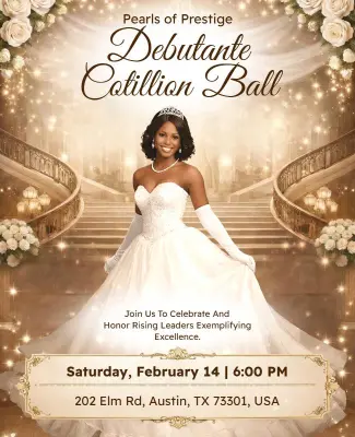 Debutante Cotillion Ball Event Flyer Template