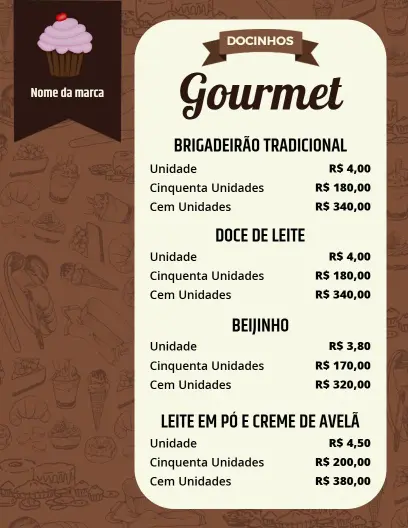 Decadent Gourmet Desserts Featuring Traditional Brazilian Treats Menu Template