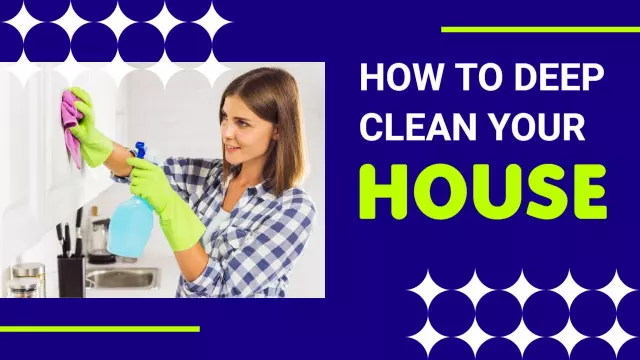 Deep Cleaning House Tips Trending YouTube Thumbnail Template