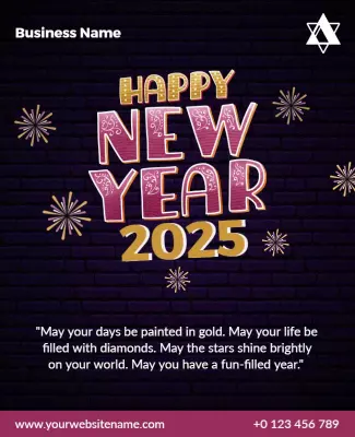 Deep Fir and Night Shadz New Year Flyer Template