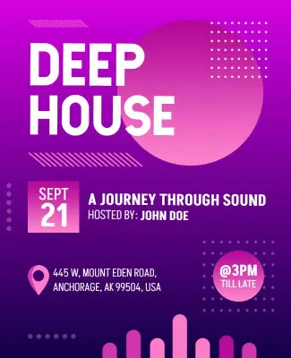 Deep House Music Event Flyer Template