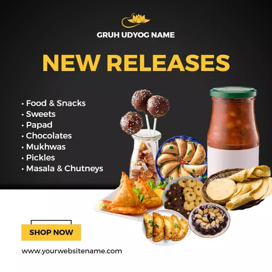 Delectable Snacks and Sweets Variety for Food Lovers Ad Template