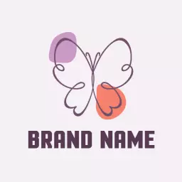 Delicate Butterfly Design Highlighting Feminine Aesthetics Logo Template
