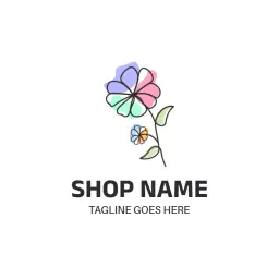 Delicate Floral Design Celebrating Natural Beauty in Florist Logo Template