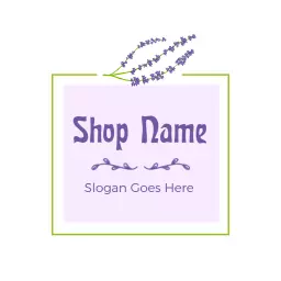 Delicate Lavender Floral Design for Boutique Shop Logo Template
