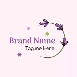 Delicate Lavender Flowers Enhancing Brand Identity Logo Template