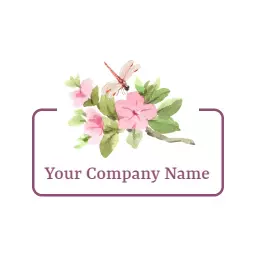 Delicate Pink Floral Watercolor Design for Branding Logo Template