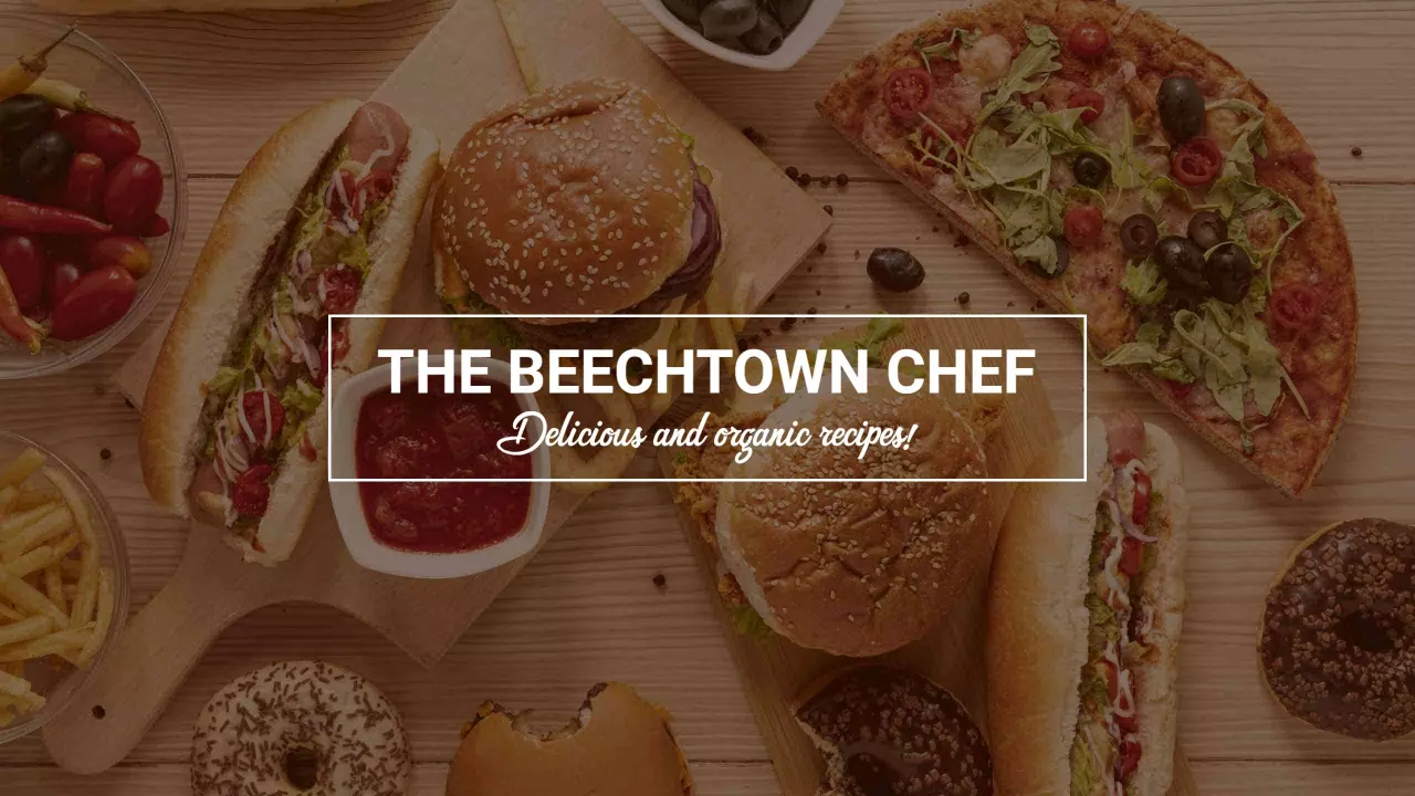 Delicious and Organic Recipes with Food Items YouTube Banner Template