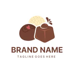 Delicious Assortment of Handcrafted Chocolate Treats Logo Template