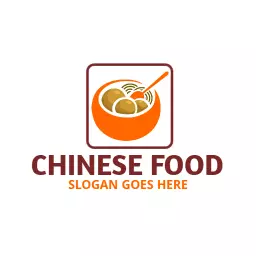 Delicious Bowl of Noodles Featuring Chinese Food Logo Template