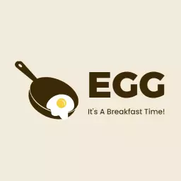 Delicious Breakfast with Fried Egg in Skillet Logo Template