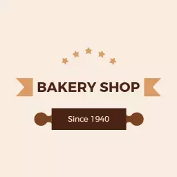 Delicious Brown and Cream Bakery Shop Established Since 1940 Logo Template