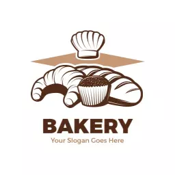 Delicious Brown Bakery Treats Featuring Fresh Pastries Logo Template