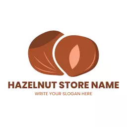 Delicious Brown Hazelnuts Featured in Store Logo Template