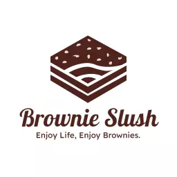 Delicious Brownie Dessert Design with Creamy Toppings Logo Template
