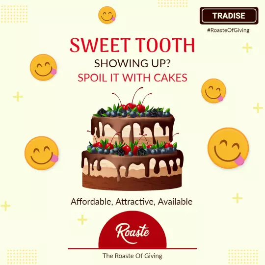 Delicious Chocolate and Fruit Layer Cake Promotion Ad Template